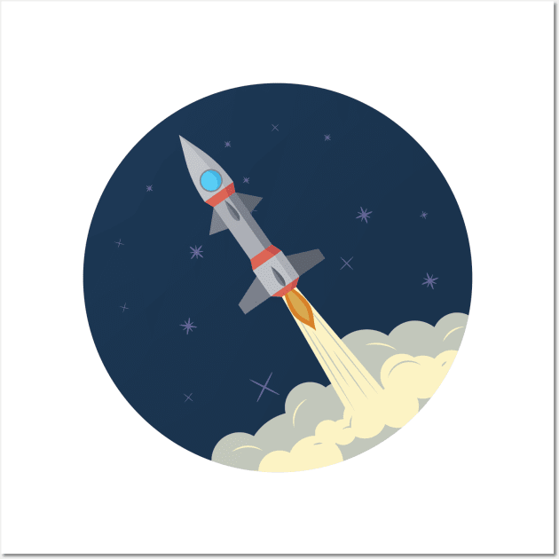 Space rocket launch Wall Art by lakokakr